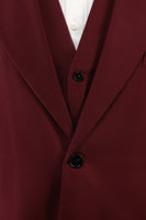 Load image into Gallery viewer, Burgundy Peak Lapel 3 Piece Men&#39;s Prom Suits