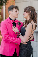 Load image into Gallery viewer, Hot Pink Notched Lapel 3 Piece Prom Homecoming Suits