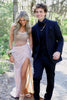 Load image into Gallery viewer, Notched Lapel One Button Dark Blue Men&#39;s Prom Suits