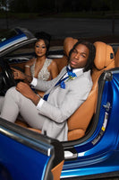 Load image into Gallery viewer, Notched Lapel Two Button Grey Men&#39;s Prom Suits