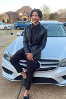 Load image into Gallery viewer, Shawl Lapel One Button Black Sequins Men&#39;s Prom Suits