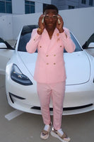 Load image into Gallery viewer, Pink 2 Piece Double Breasted Men&#39;s Prom Suits