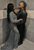 Load image into Gallery viewer, Black 2 Piece Jacquard Shawl Lapel Men&#39;s Prom Suits