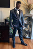 Load image into Gallery viewer, Sparkly Black 3 Piece Shawl Lapel Men&#39;s Prom Suits