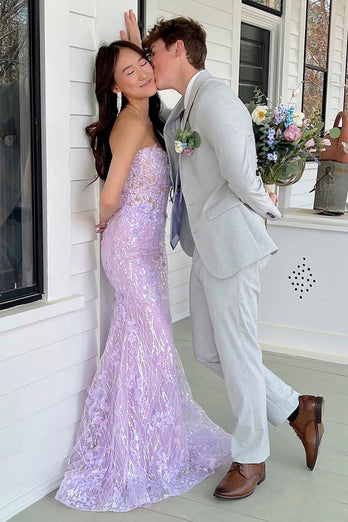Grey Peak Lapel 2 Piece Wedding Prom Suits For Men