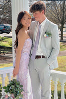 Load image into Gallery viewer, Grey Peak Lapel 2 Piece Wedding Prom Suits For Men