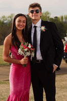 Load image into Gallery viewer, Black 2 Piece Shawl Lapel Slim Fit Prom Homecoming Tuxedo For Men