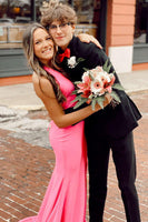 Load image into Gallery viewer, Black Notched Lapel 2 Piece Homecoming Suits