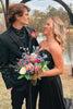 Load image into Gallery viewer, Black Notched Lapel 2 Piece Prom Suits For Men