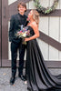 Load image into Gallery viewer, Black Notched Lapel 2 Piece Prom Suits For Men