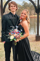 Load image into Gallery viewer, Black Notched Lapel 2 Piece Prom Suits For Men