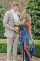 Load image into Gallery viewer, Grey 2 Piece Notched Lapel Prom Homecoming Suits For Men