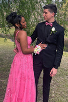 Load image into Gallery viewer, Black 2 Piece Single Breasted Prom Homecoming Suits For Men