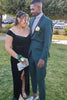 Load image into Gallery viewer, Shawl Lapel One Button Dark Green Men&#39;s Party Suits