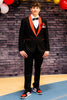 Load image into Gallery viewer, Shawl Lapel One Button Black Men&#39;s Prom Suits