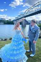 Load image into Gallery viewer, Notched Lapel Two Buttons Grey Men&#39;s Prom Suits