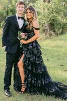 Load image into Gallery viewer, Silm Fit Notched Lapel Two Buttons Black Men&#39;s Party Suits