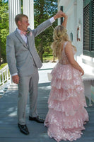 Load image into Gallery viewer, Notched Lapel Two Buttons Grey Men&#39;s Prom Suits