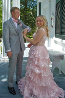 Load image into Gallery viewer, Notched Lapel Two Buttons Grey Men&#39;s Prom Suits