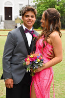 Load image into Gallery viewer, Shawl Lapel One Button Dark Grey Men&#39;s Party Suits