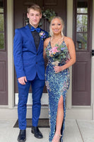 Load image into Gallery viewer, Royal Blue Notched Lapel 2 Piece Prom Homecoming Men Suits