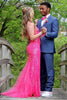 Load image into Gallery viewer, Grey Blue 3 Piece Peak Lapel Men&#39;s Prom Wedding Suits