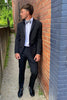 Load image into Gallery viewer, Black 2 Piece Notched Lapel Formal Prom Suits