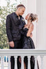 Load image into Gallery viewer, Shawl Lapel Black Jacquard Men&#39;s Prom Suits
