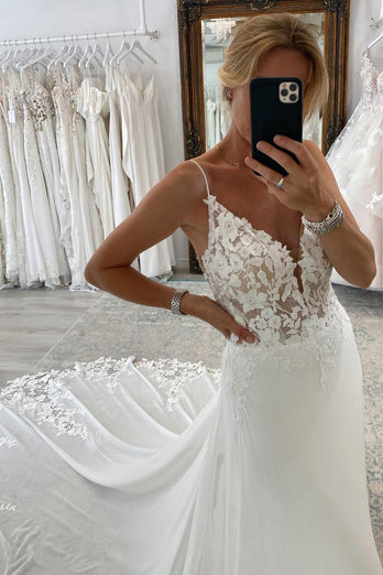 Long white on sale chiffon dress