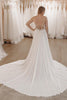 Load image into Gallery viewer, White Sweetheart Long Lace Boho Wedding Dress with Slit