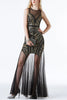 Load image into Gallery viewer, Red Long Tulle Sequin 1920s Dress