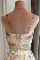 Load image into Gallery viewer, Flower A Line Long Prom Dress With Slit