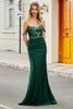Load image into Gallery viewer, Fuchsia Mermaid Off The Shoulder Long Prom Dress with Sequins