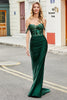 Load image into Gallery viewer, Fuchsia Mermaid Off The Shoulder Long Prom Dress with Sequins