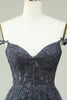 Load image into Gallery viewer, Cute A Line Spaghetti Straps Grey Short Prom Dress with Appliques