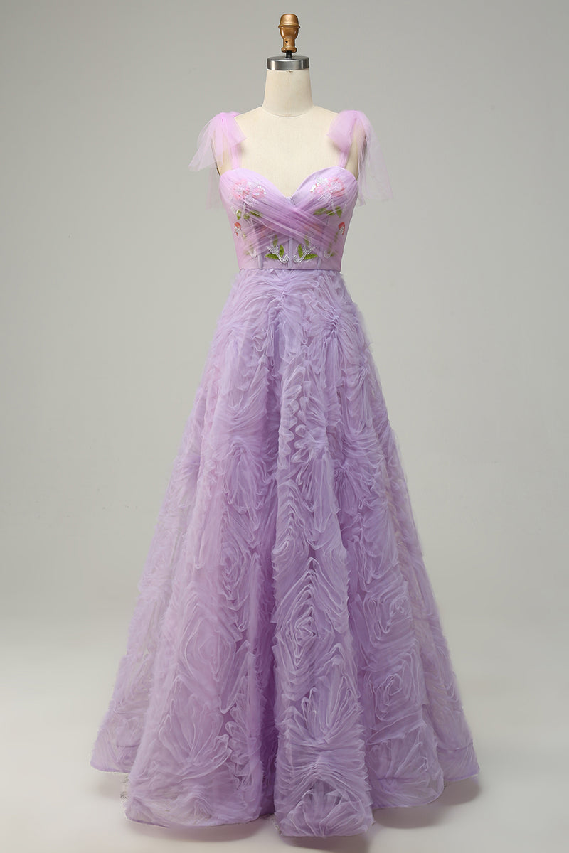 Load image into Gallery viewer, Light Green A-Line Prom Dress With Embroidery