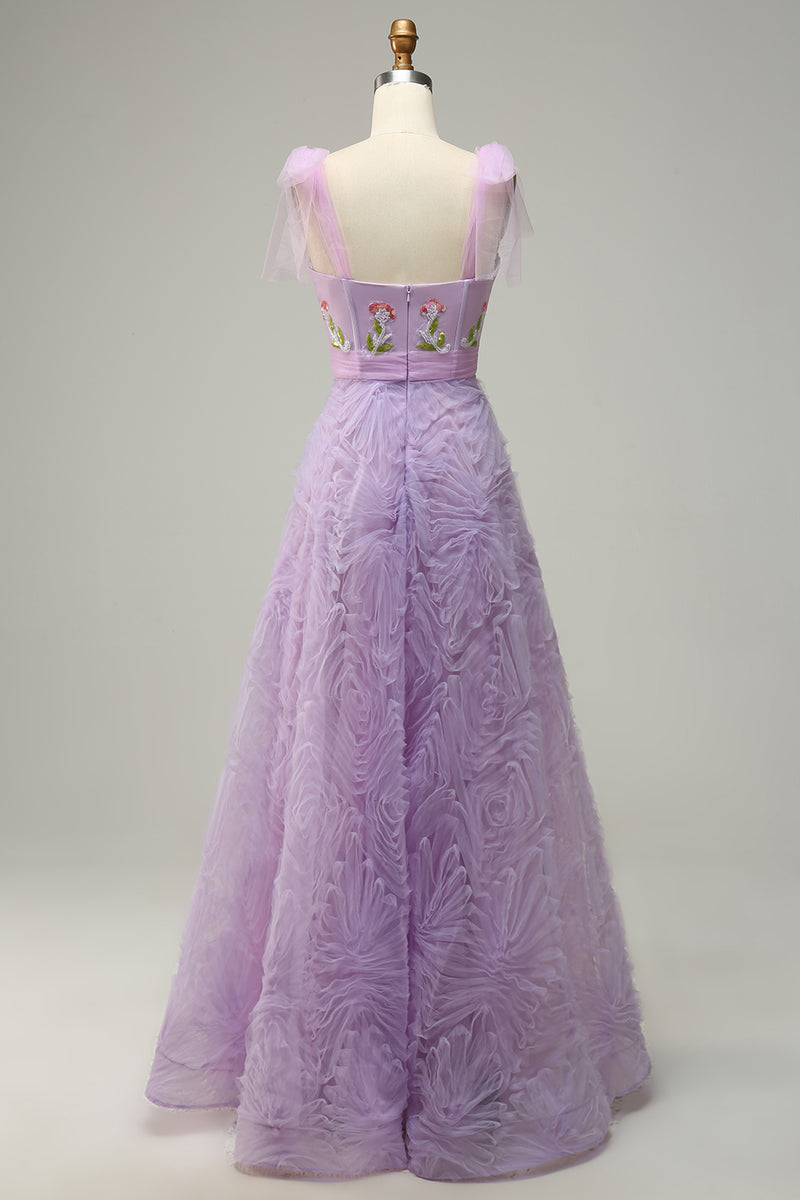 Load image into Gallery viewer, Light Green A-Line Prom Dress With Embroidery