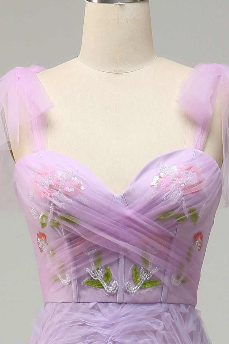 Load image into Gallery viewer, Light Green A-Line Prom Dress With Embroidery