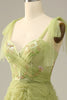 Load image into Gallery viewer, Light Green A-Line Prom Dress With Embroidery