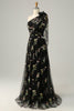 Load image into Gallery viewer, Tulle One Shoulder Green Long Prom Dress with Embroidery