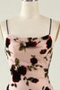 Load image into Gallery viewer, Spaghetti Straps Floral Bridesmaid Dress with Lace-up Back