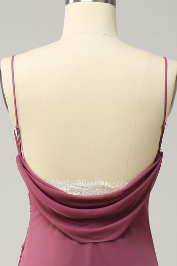 Plus Size Desert Rose Open Back Long Prom Dress