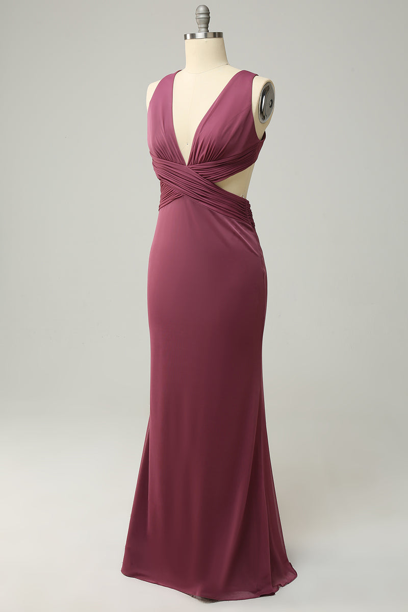 Load image into Gallery viewer, Plus Size Desert Rose Cross Front Long Prom Dress