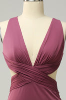 Load image into Gallery viewer, Plus Size Desert Rose Cross Front Long Prom Dress