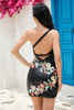 Load image into Gallery viewer, Bodycon One Shoulder Olive Sequin Beading Short Prom Dress