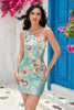 Load image into Gallery viewer, Bodycon One Shoulder Olive Sequin Beading Short Prom Dress