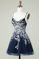 Load image into Gallery viewer, Dusty Sage Spaghetti Straps Short Prom Dress With Criss Cross Back
