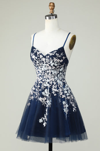Dusty Sage Spaghetti Straps Short Prom Dress With Criss Cross Back