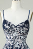 Load image into Gallery viewer, Dusty Sage Spaghetti Straps Short Prom Dress With Criss Cross Back