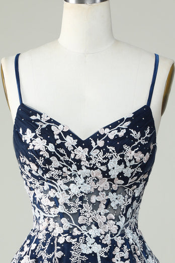 Dusty Sage Spaghetti Straps Short Prom Dress With Criss Cross Back